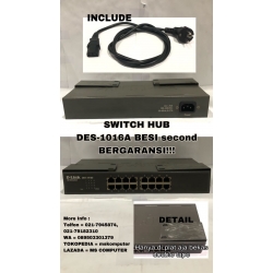 SWITCH HUB D-LINK SECOND UNIT DES-1016A 10/100